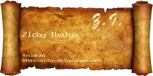 Zichy Ibolya névjegykártya