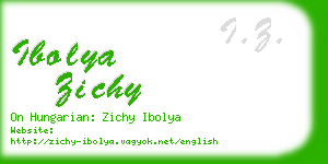 ibolya zichy business card